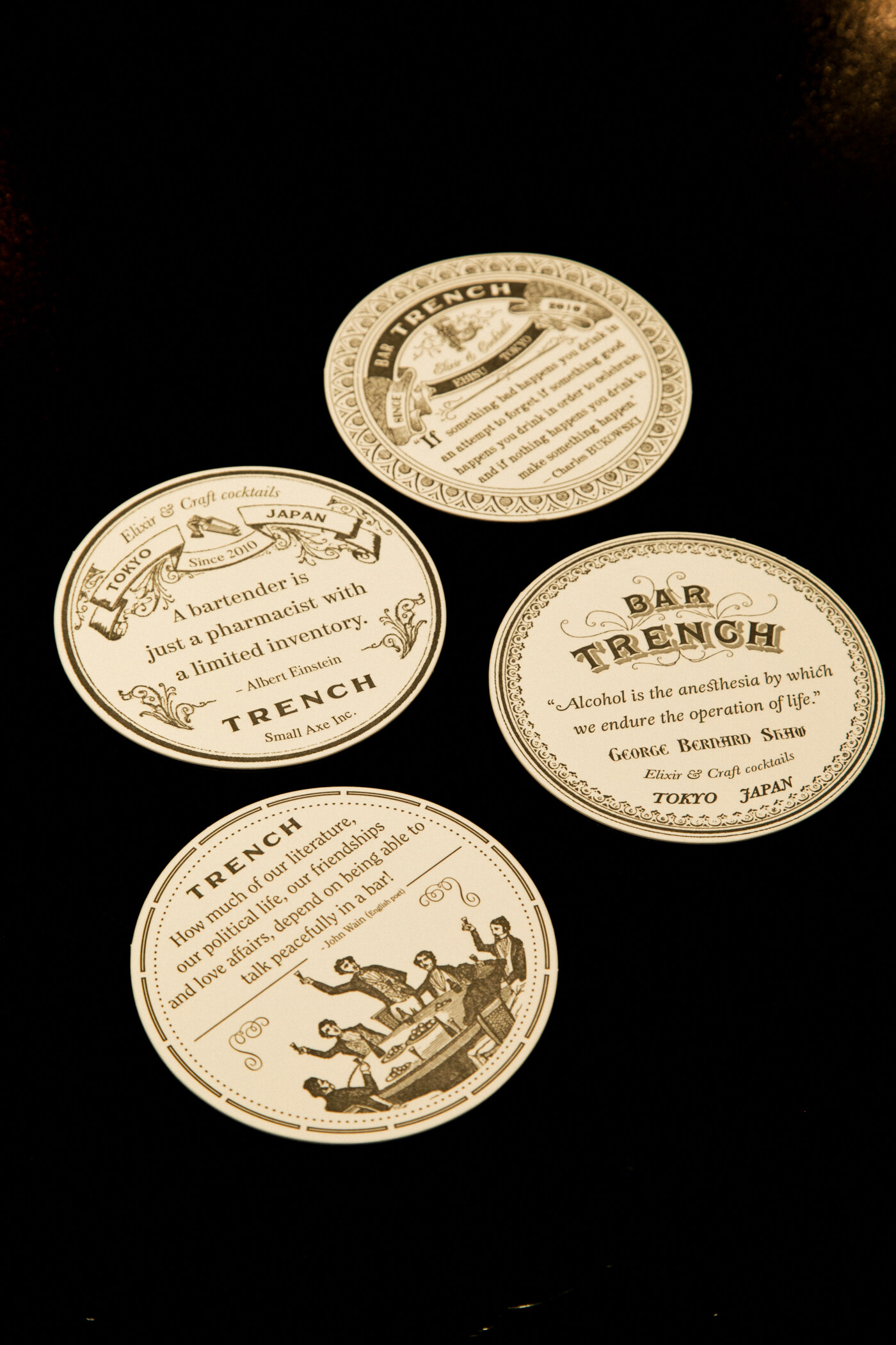 『Bar TRENCH』4種コースター